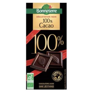 TABLETTE CHOCOLAT NOIR DEGUSTATION 100% CACAO