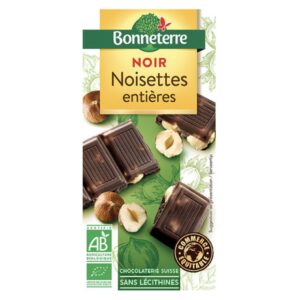 TABLETTE CHOCOLAT NOIR NOISETTES ENTIERES 200G