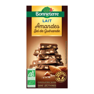 TABLETTE CHOCOLAT AU LAIT AMANDES SEL DE GUÉRANDE